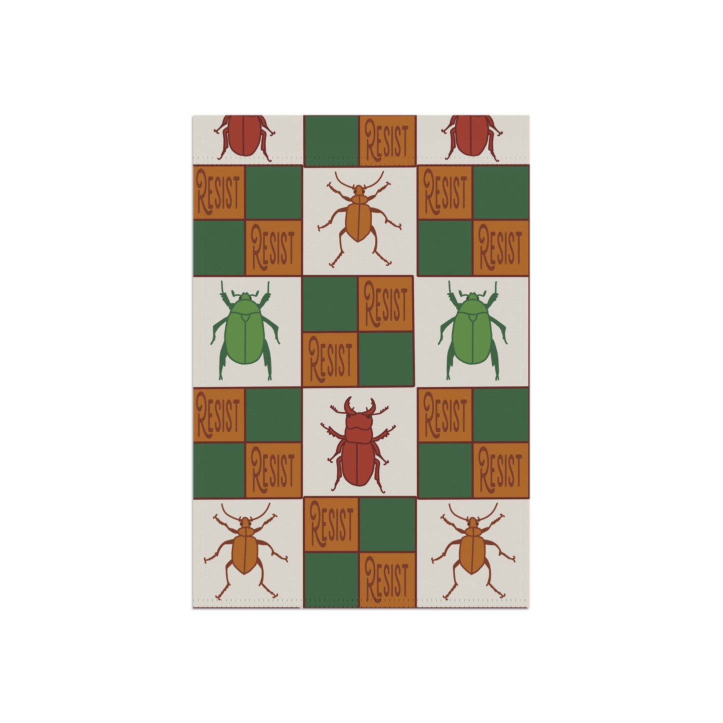 Resist Beetle Garden Flag - Decorative Outdoor House Banner
