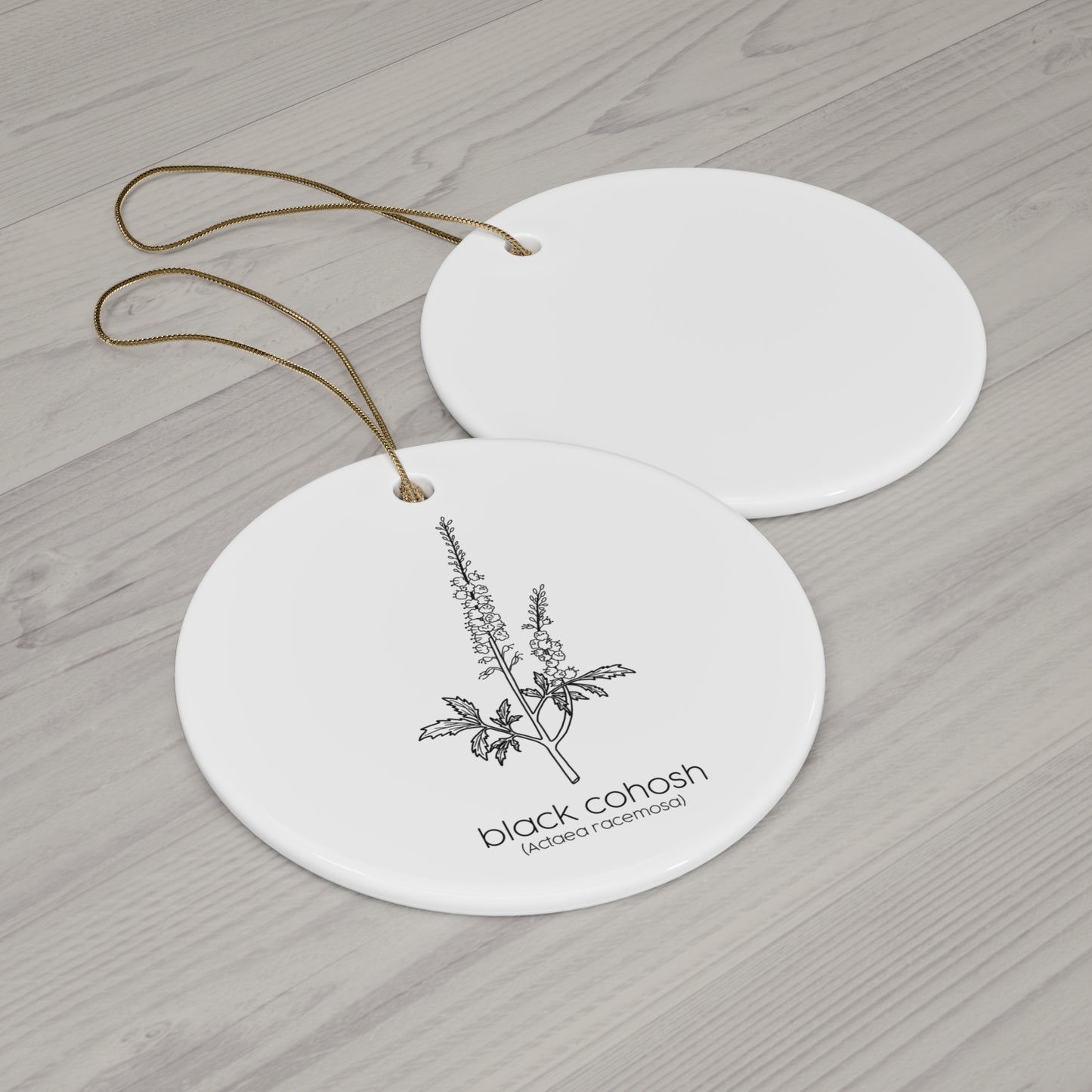 Black Cohosh Ceramic Ornament