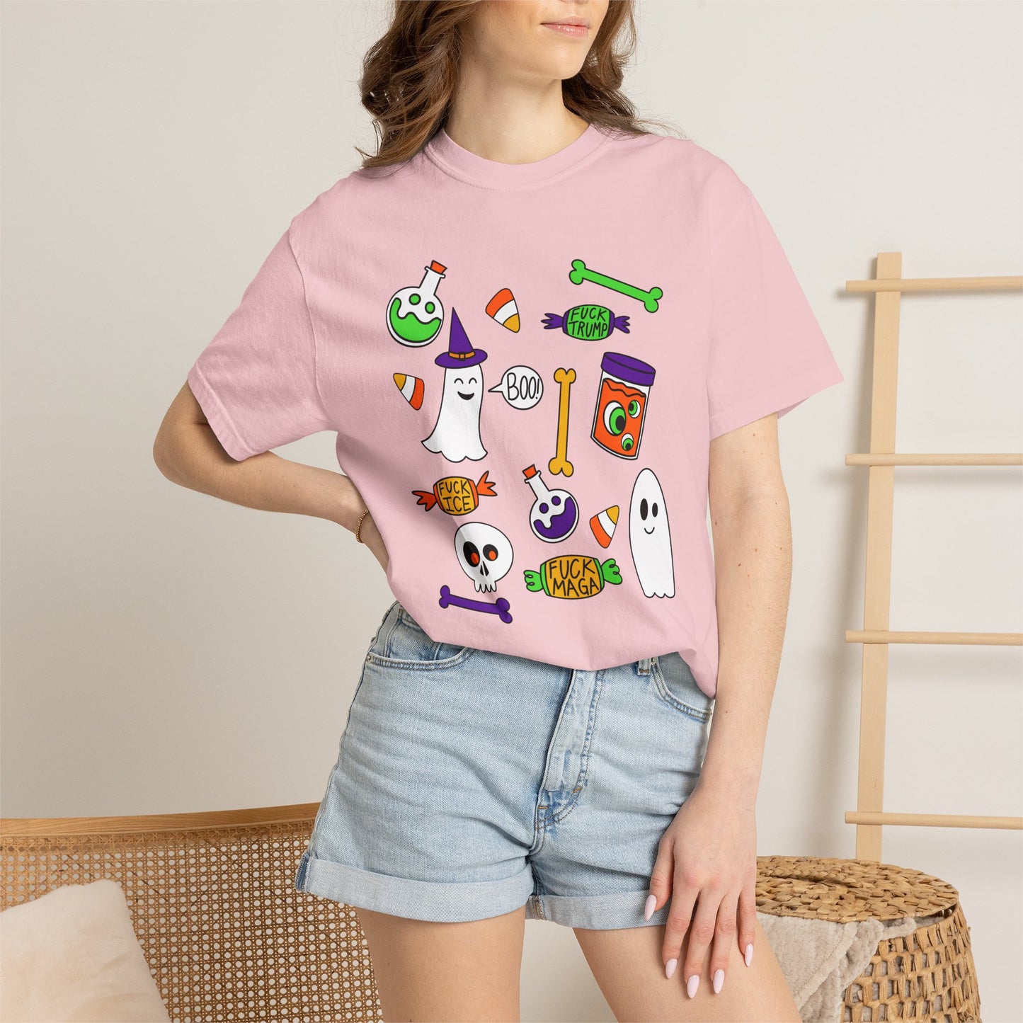 Halloween Candy Ghosts T-Shirt — Cute Spooky Trick-or-Treat Graphic Tee