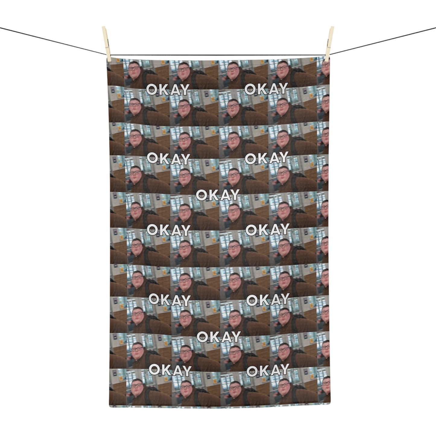 Okay Punch Meme Microfiber Tea Towel | Funny Kitchen Towel