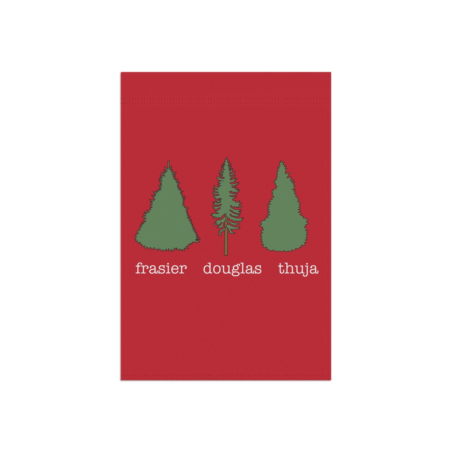 Slightly Subtle Frasier Douglas Thuja FDT Festive Garden Banner, Seasonal Yard Decor, Christmas Flag, Outdoor Holiday Sign, Home & Garden