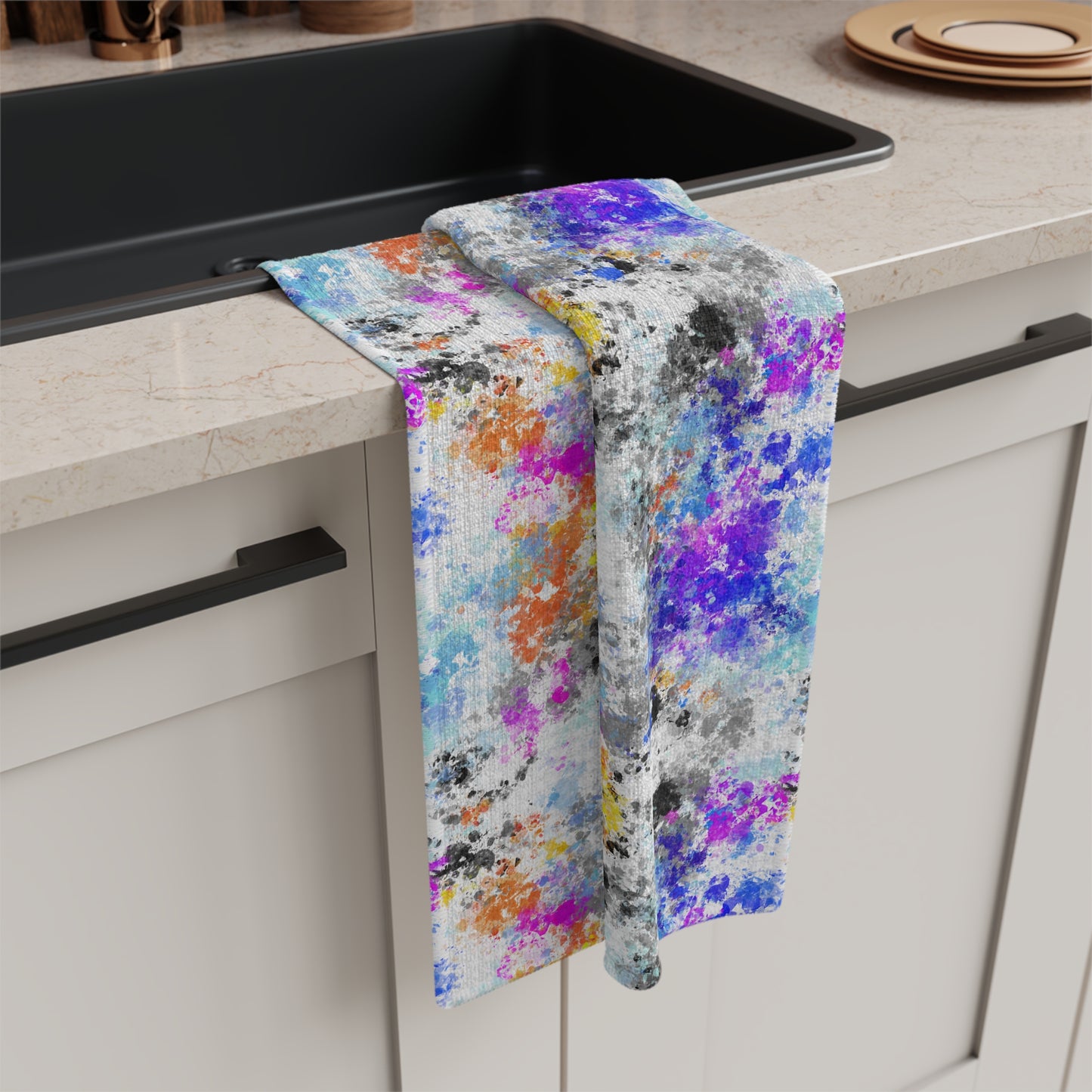 Moon Joy Microfiber Tea Towel | Blue Purple Orange Moonshine Moonstone