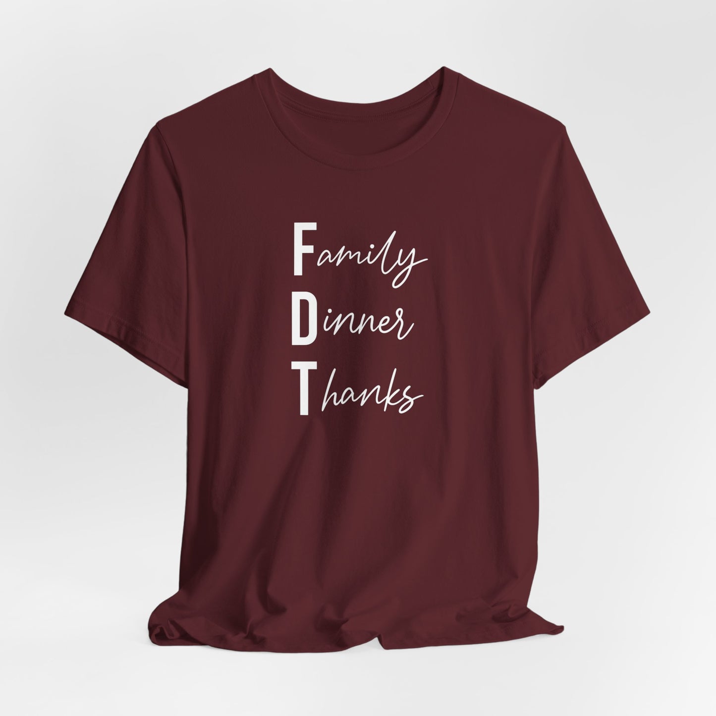 Family Dinner Thanks FDT Thanksgiving Crew Neck T‑Shirt