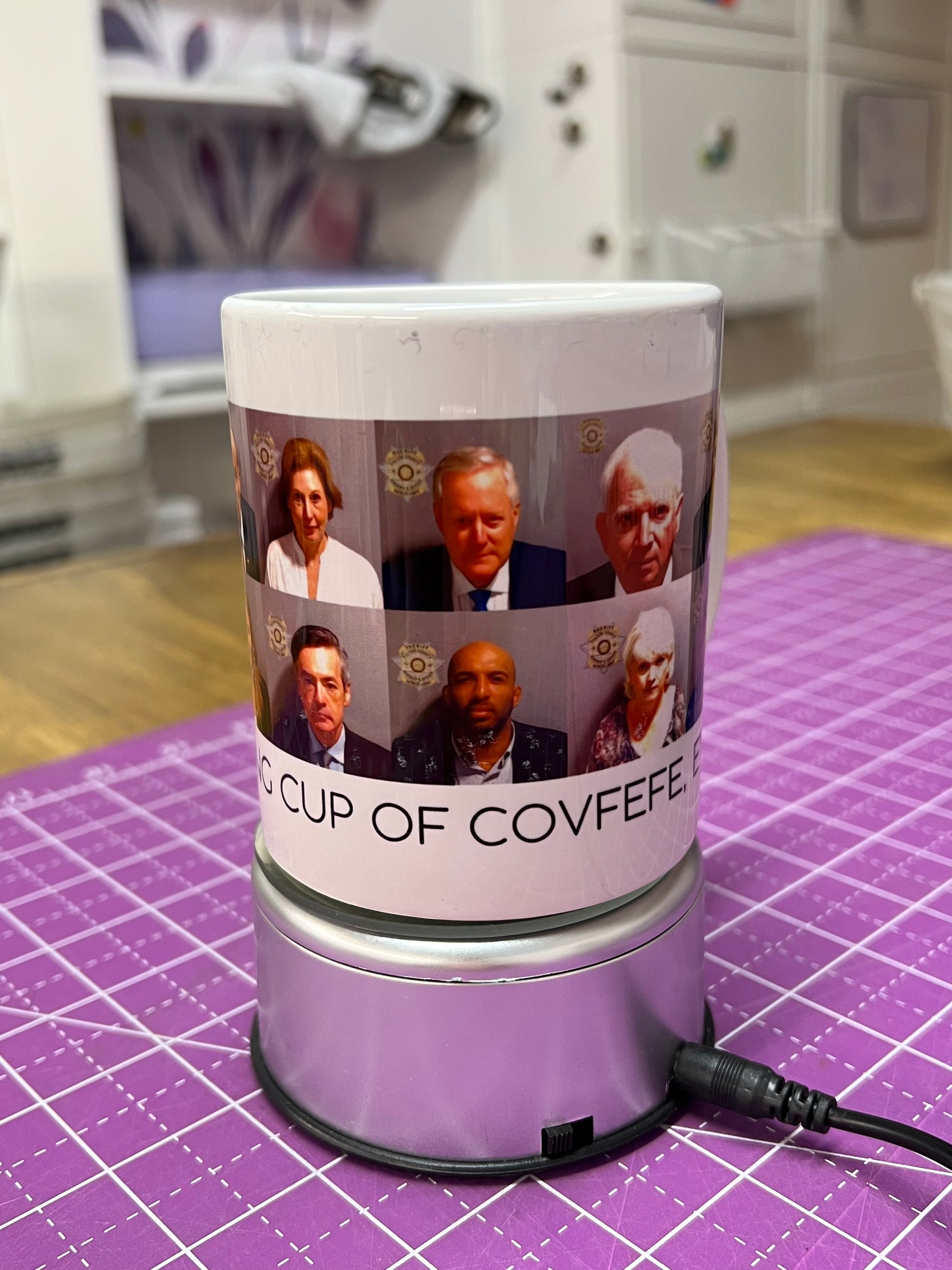 Mugshot Mug - Satisfying Cup of Covfefe