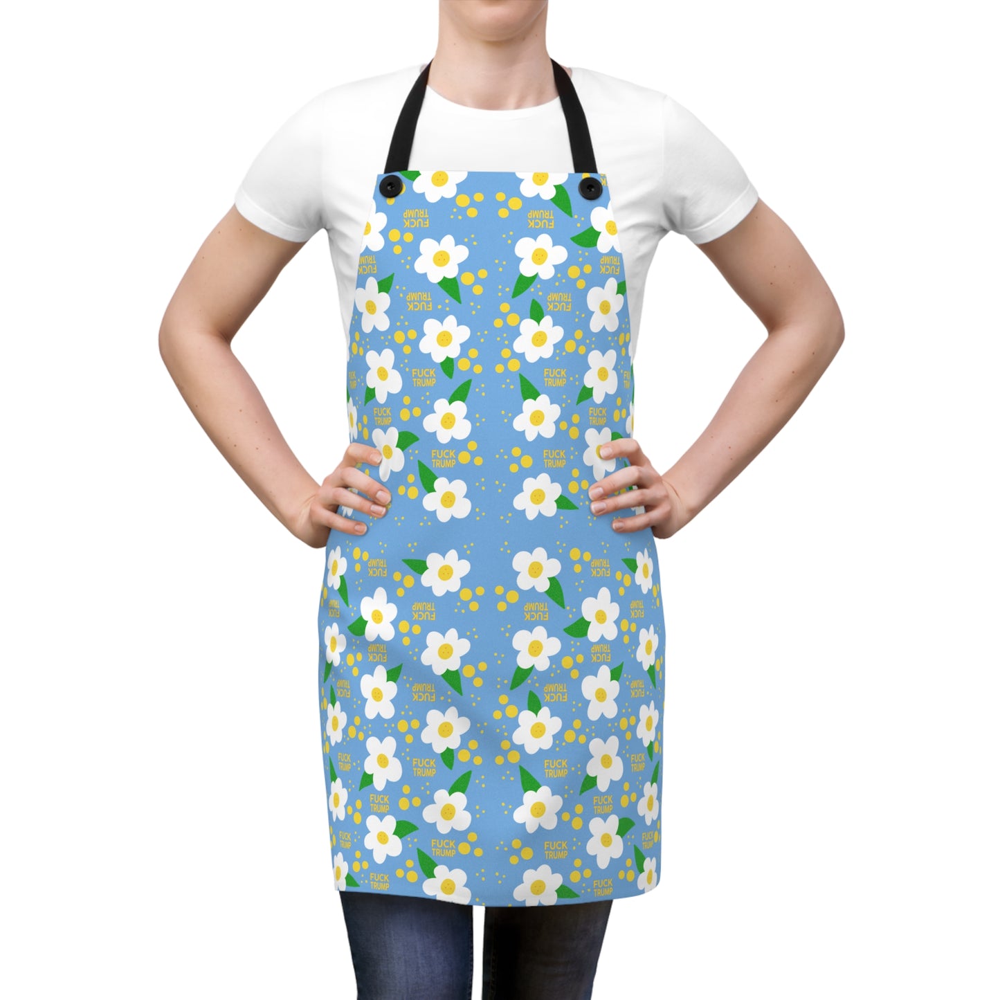 Slightly Subtle Daisy Apron (AOP) Blue