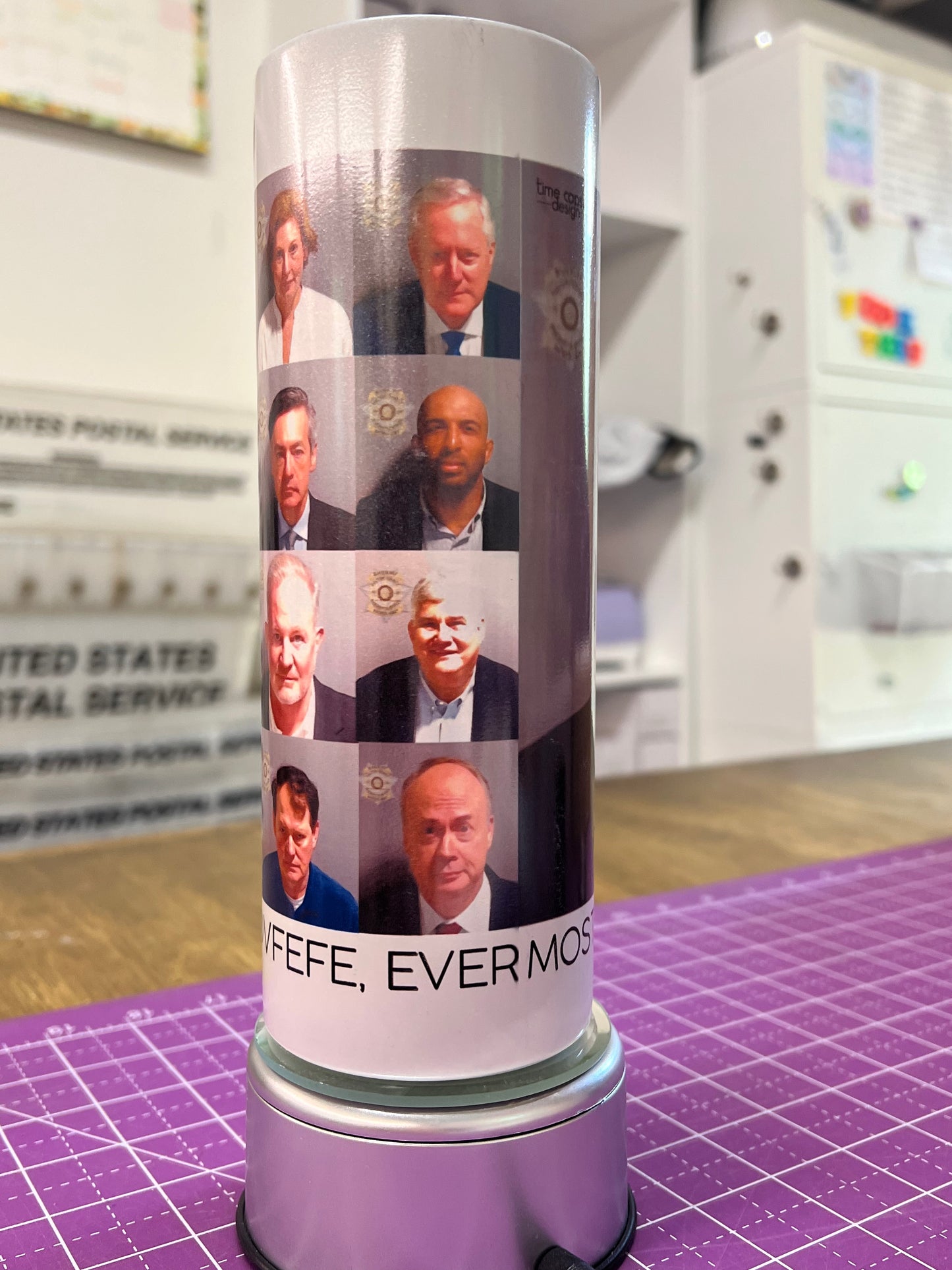 Mugshot Satisfying Cup of Covfefe Color Changing Tumbler UV Glow in the Dark (Copy)