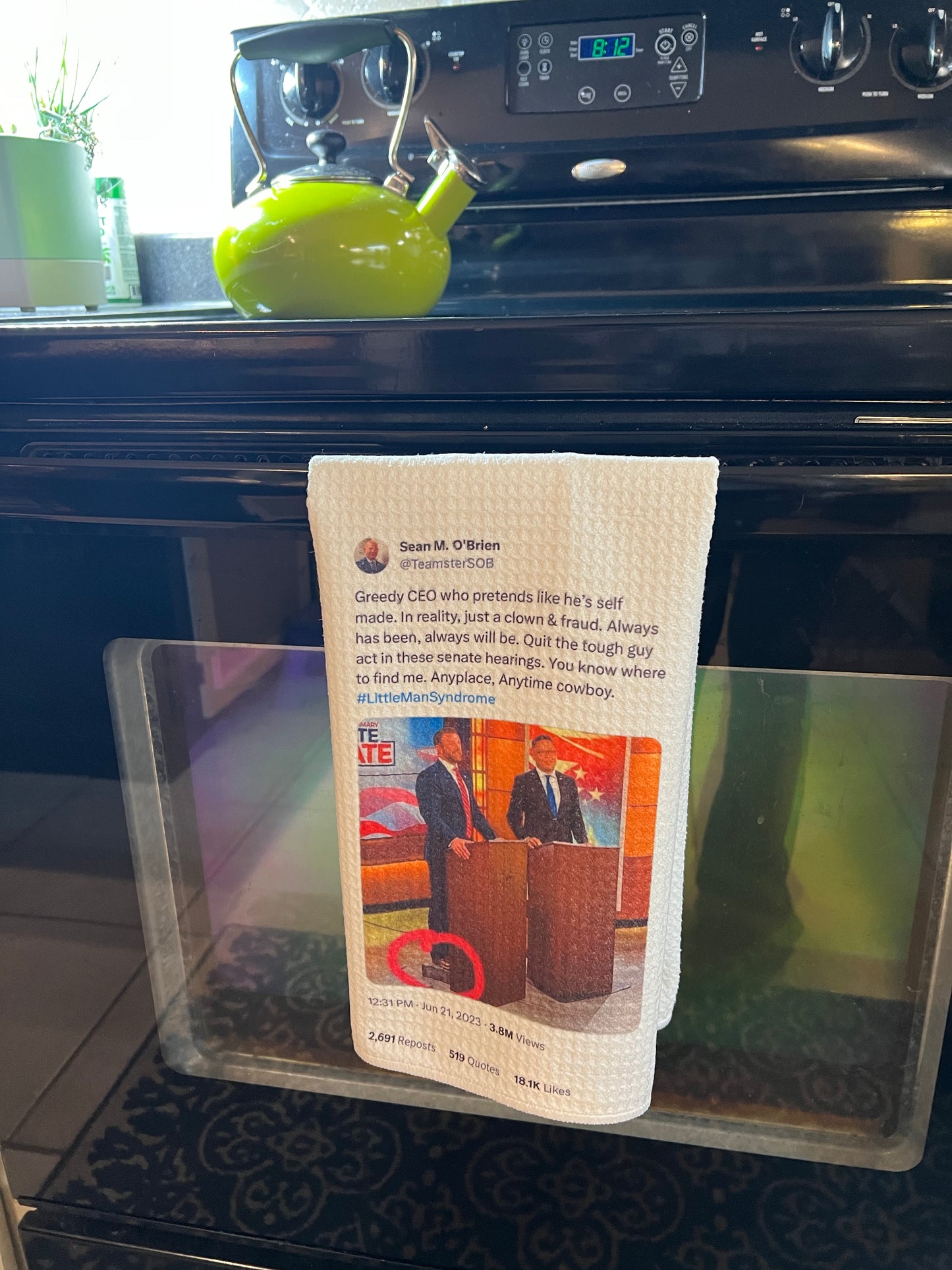 Markwayne Mullin Teamster Tweet Tea Towel