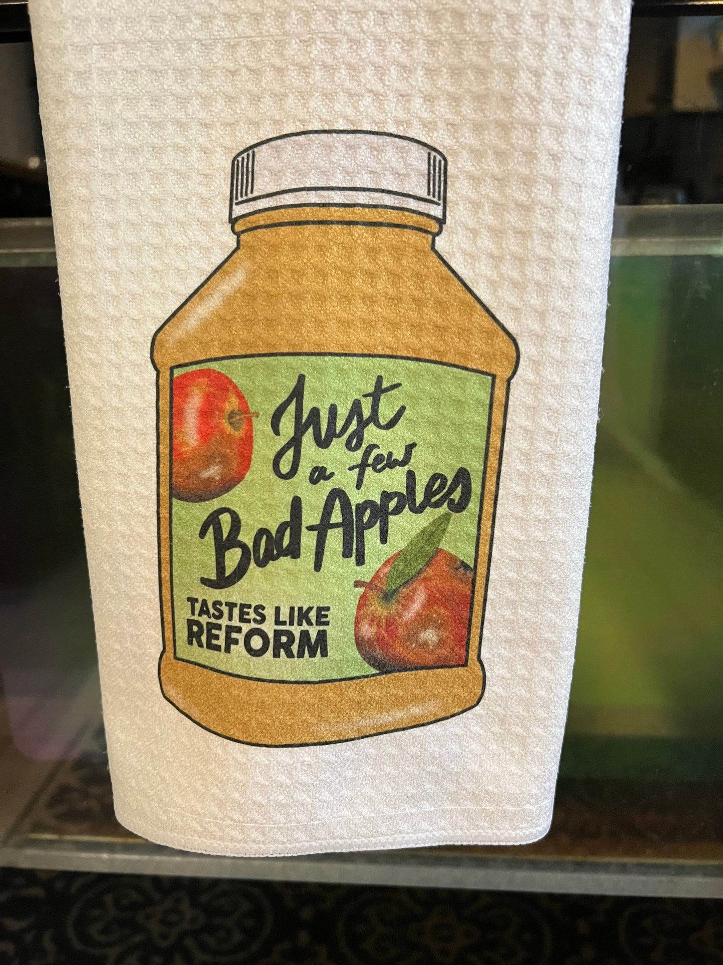 A Few Bad Apples Reformed Apple Sauce ACAB Waffle Weave Tea Towel