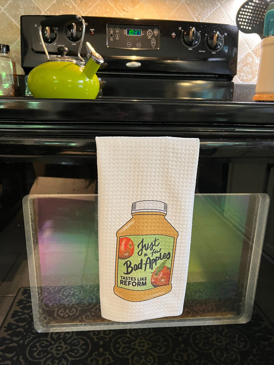 A Few Bad Apples Reformed Apple Sauce ACAB Waffle Weave Tea Towel