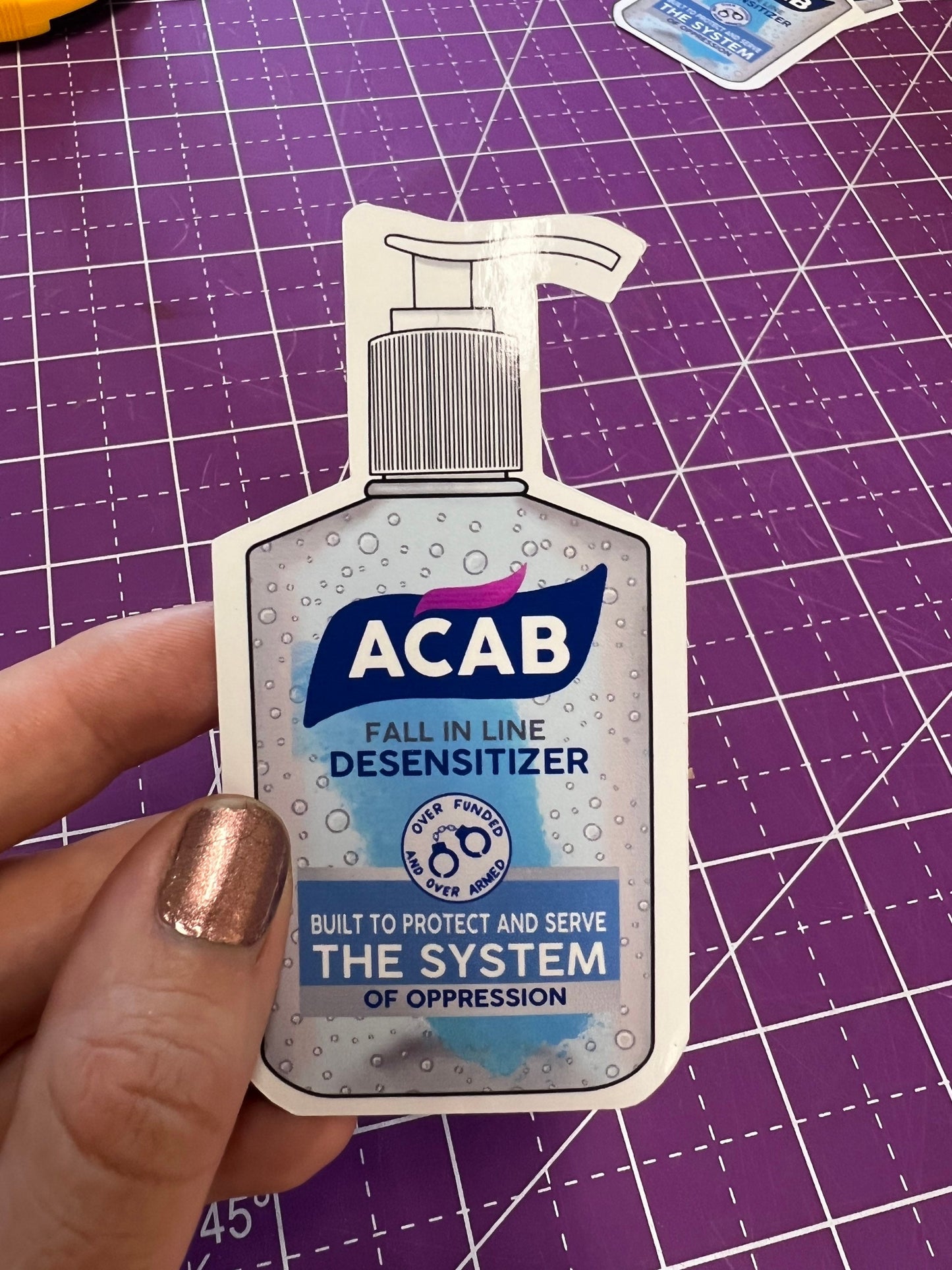 ACAB Sanitizer Desensitizer Sticker