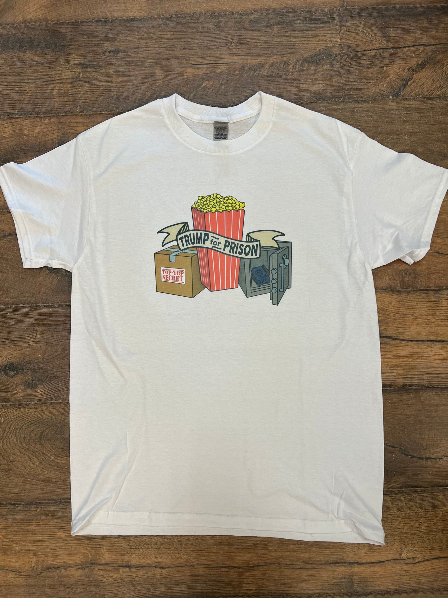 Popcorn T Shirt - trump for prison - but her emails - and more options!