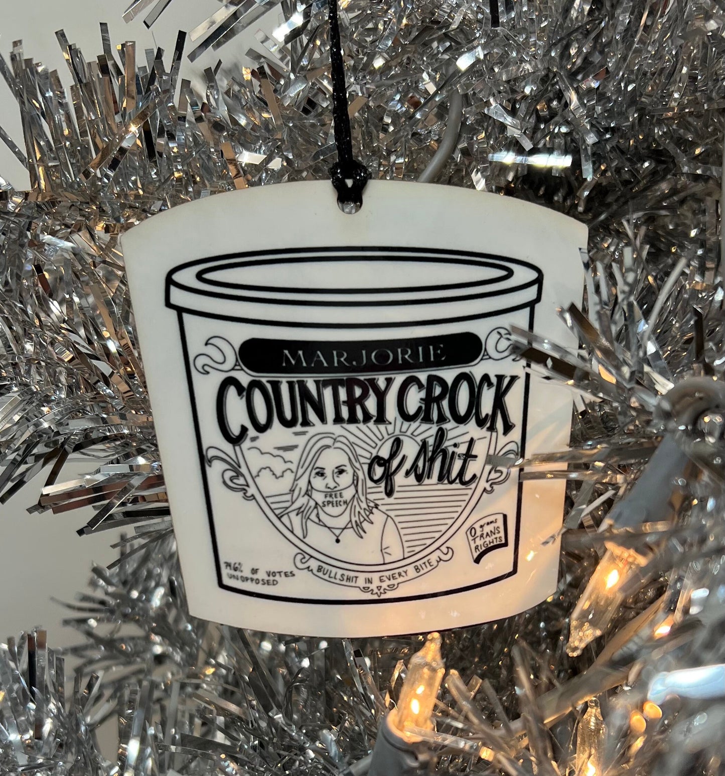 Ready to Ship - Marjorie MTG Crock of Sh!t Holiday Christmas Ornament - Gag Gift Satire Political