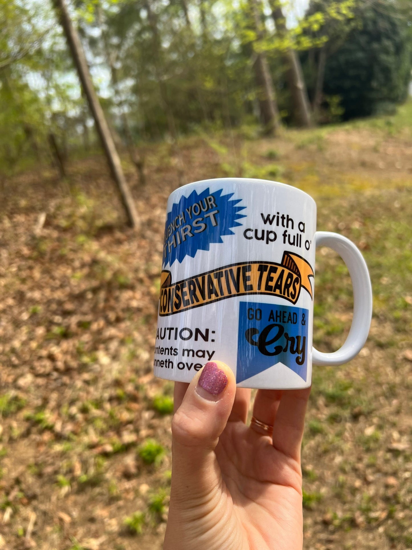 Conservative Tears Mug - Caution: contents may runneth over