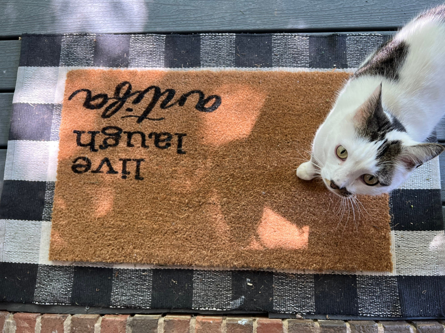 PREORDER - live laugh antifa door mat - please READ description