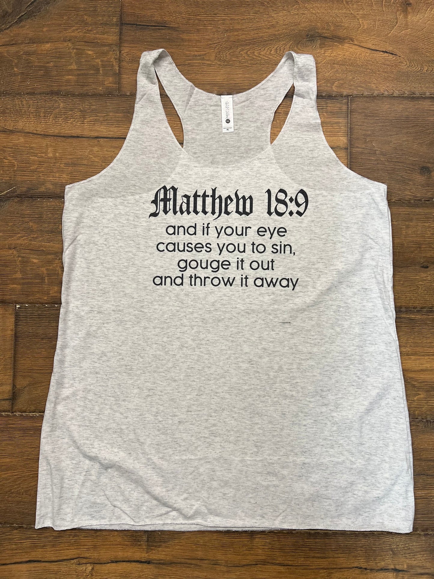 Matthew 18:9 Fitted TANK TOP