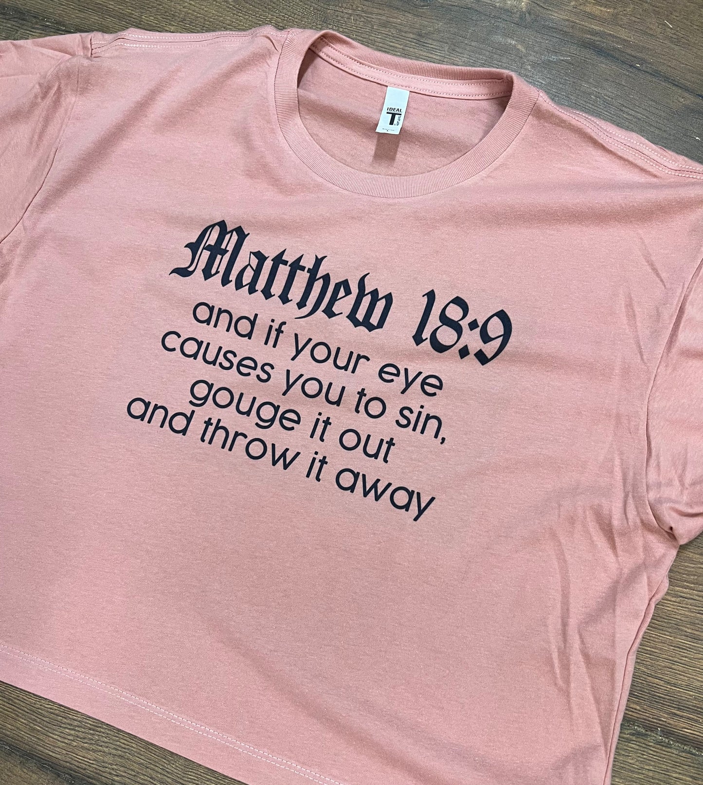 Matthew 18:9 Crop Top Tee