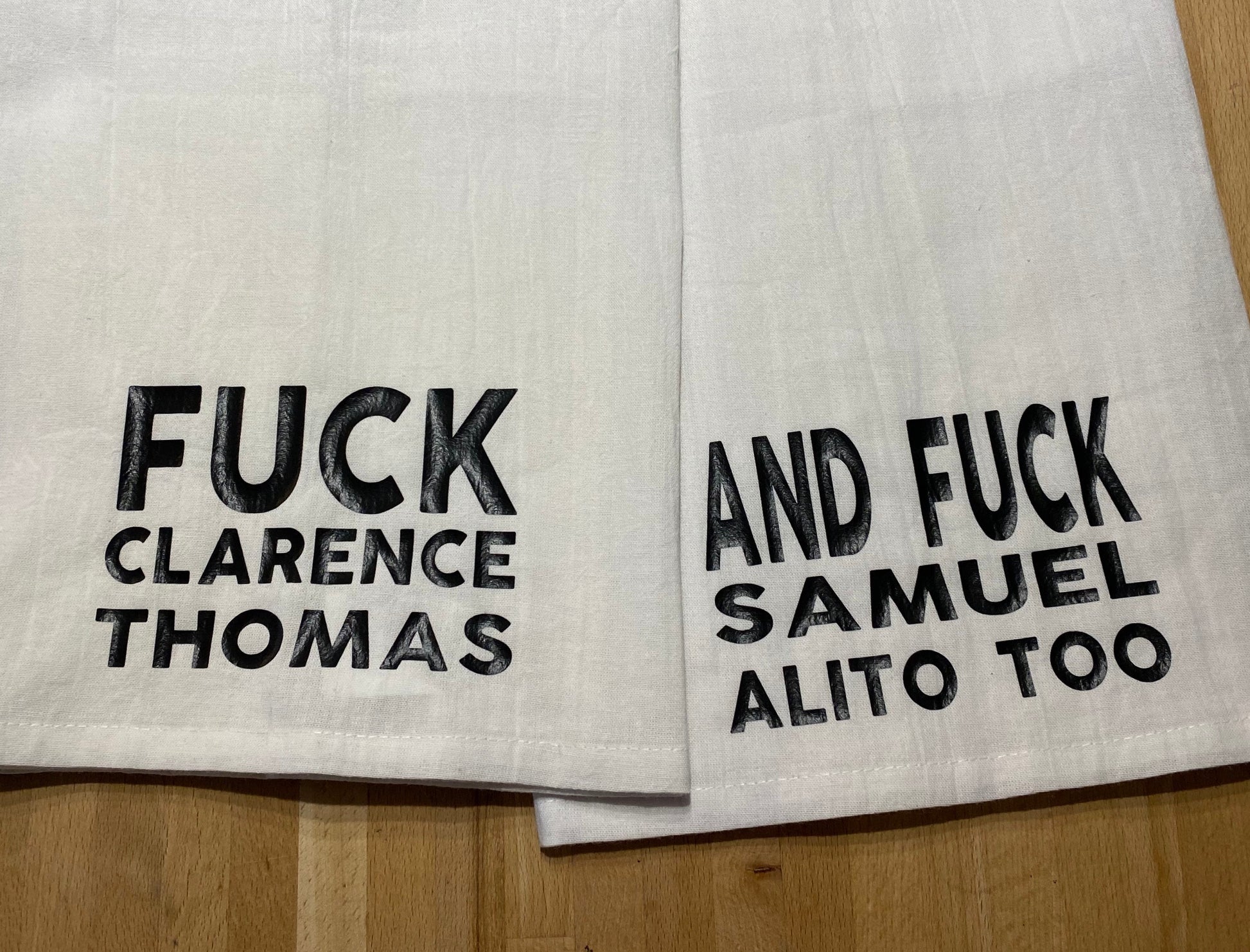 Fuck Clarence Thomas & Samuel Alito Tea Towel Set