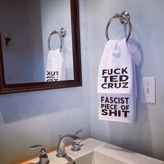 Fuck Ted Cruz Fascist Piece of Shit Tea Towel Set