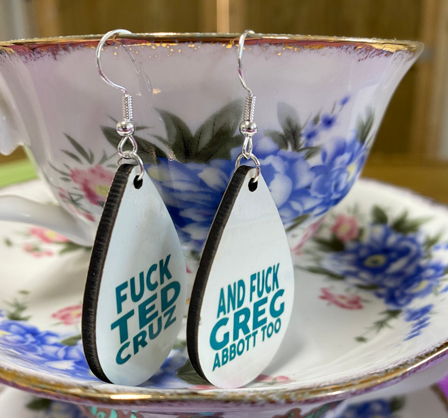 Fuck Ted Cruz and Greg Abbott Earrings