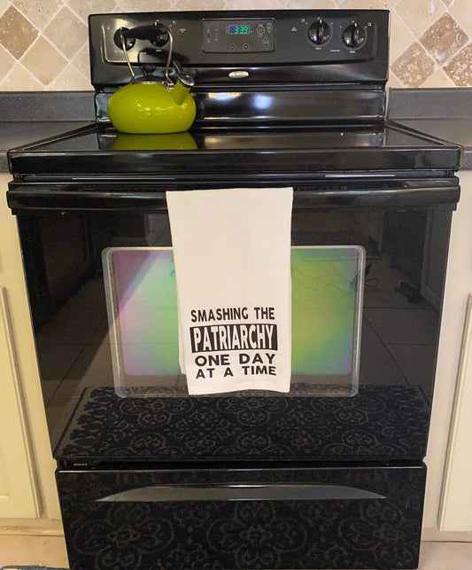 Smashing the Patriarchy One Day At a Time Tea Towel