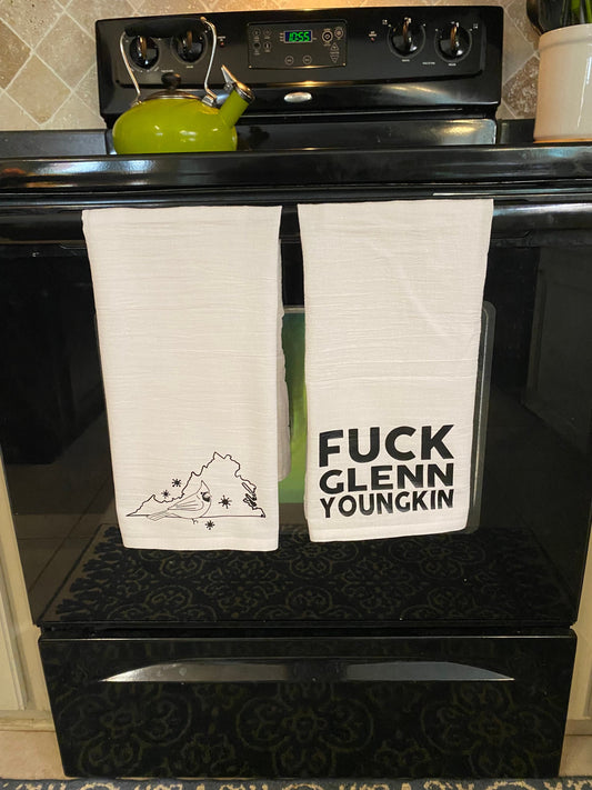 Virginia State Series Tea Towel Set - Glenn Youngkin