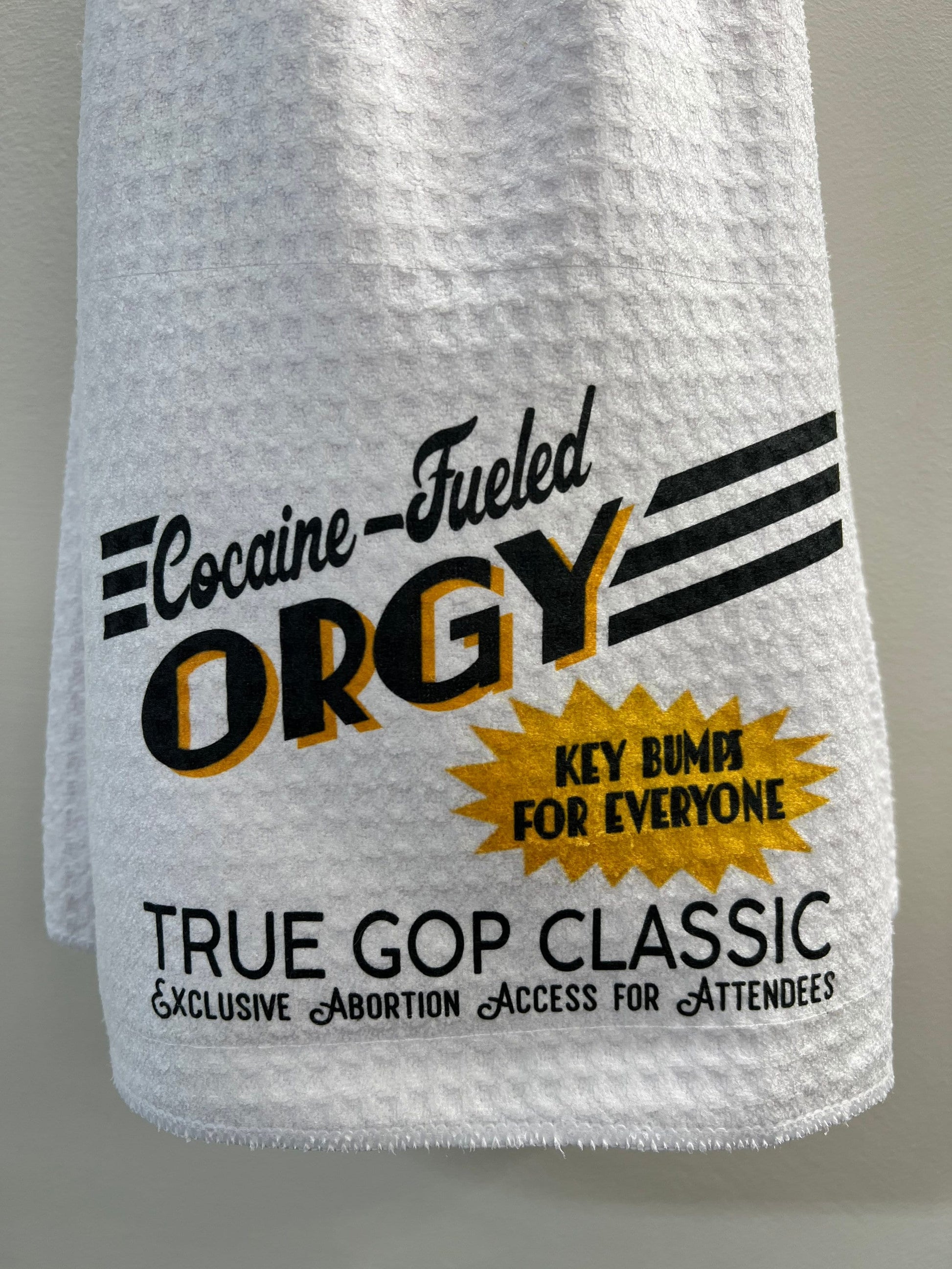Key Bump GOP Orgy Full Color Tea Towel