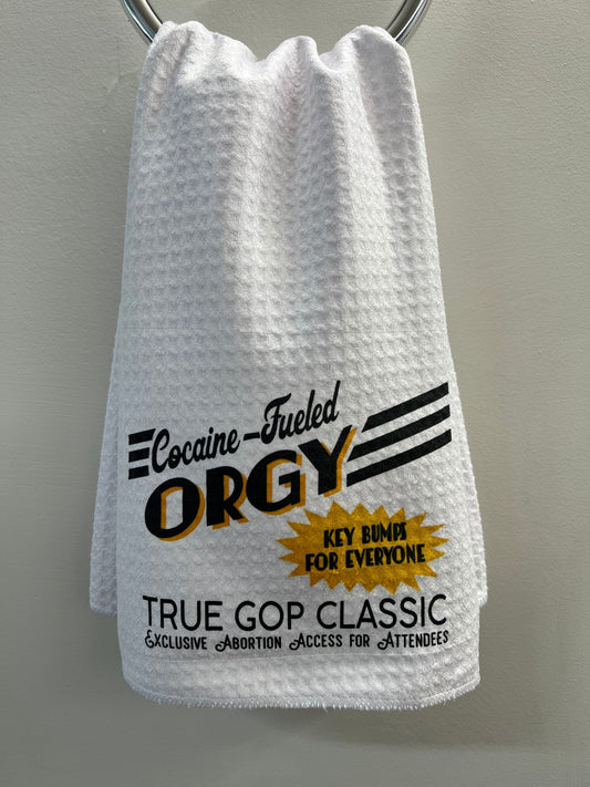Key Bump GOP Orgy Full Color Tea Towel