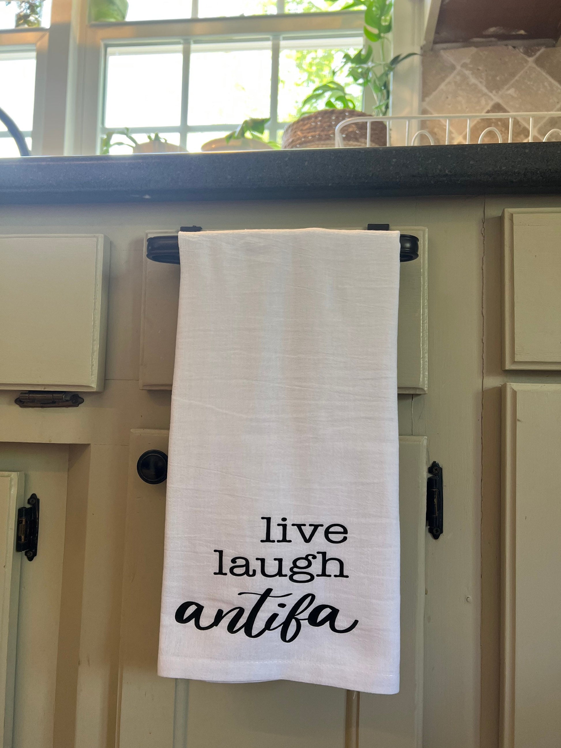 Live Laugh Antifa Tea Towel