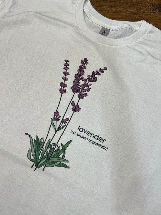 Lavender - Historically Queer Flowers T Shirt - Botany Floral
