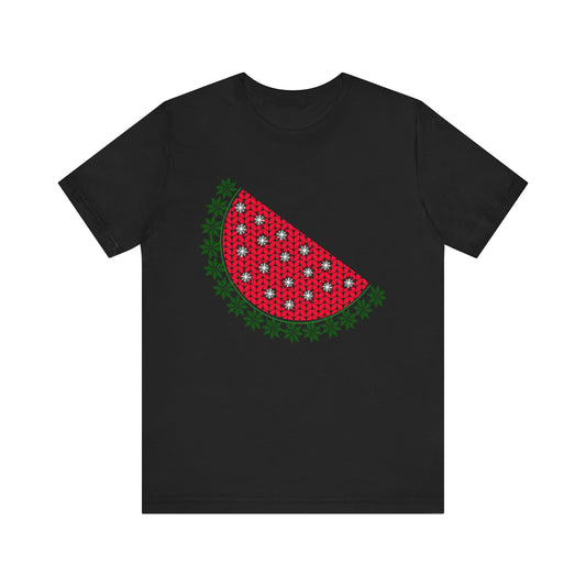 Watermelon Ugly Sweater Unisex Jersey Short Sleeve Tee