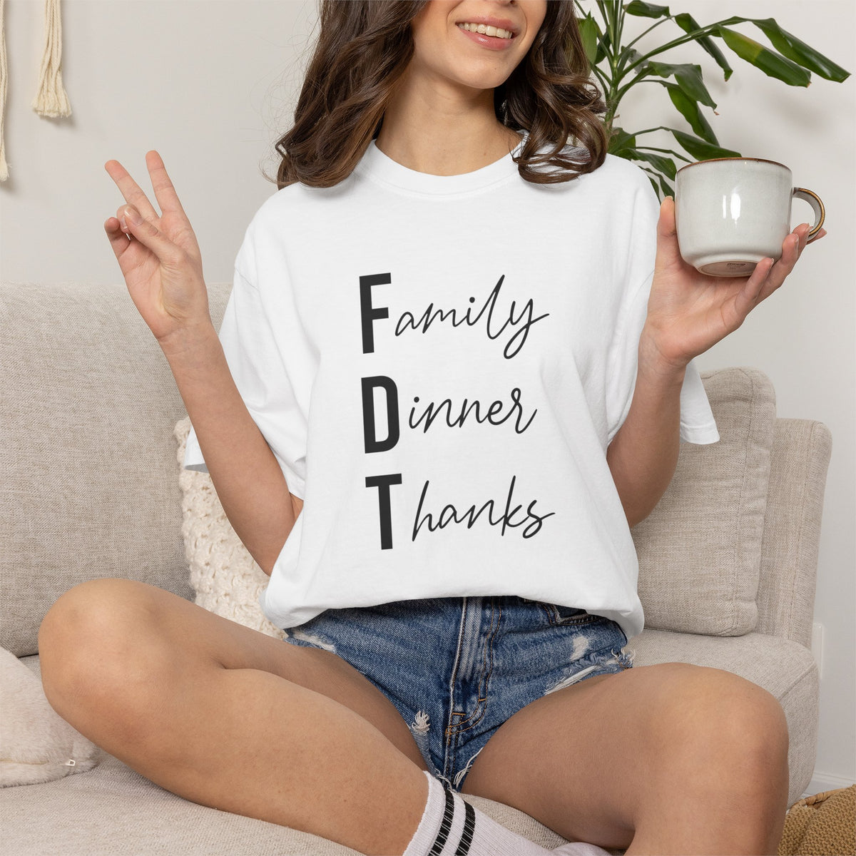 Family Dinner Thanks T-Shirt fdt Thanksgiving Family Gathering Tee