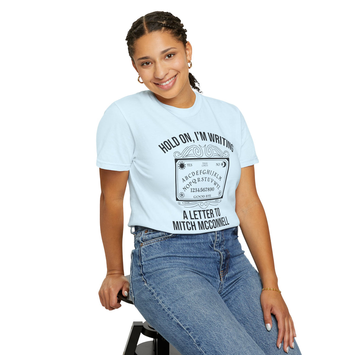Ouija Board 'Hold On, I'm Writing a Letter to Mitch McConnell' T-Shirt