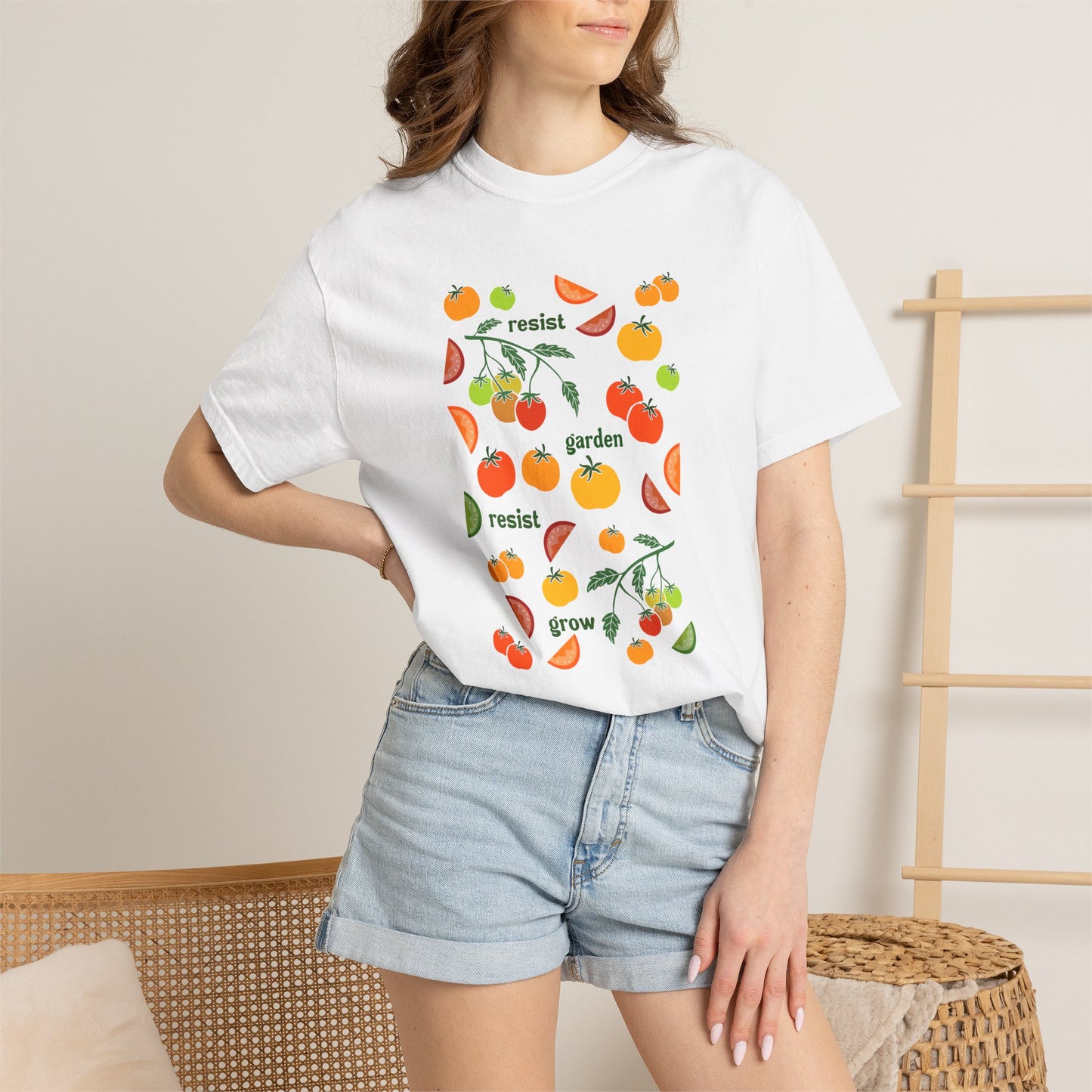 Resist Garden Grow T-shirt | Tomato Garden Illustration
