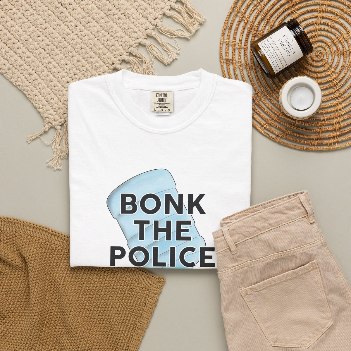 Graphic T-Shirt "Bonk the Police" Funny Meme Tee
