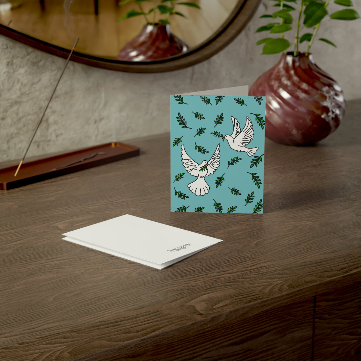 Peace on Earth Holiday Greeting Card FDT Holiday Dove Christmas Design