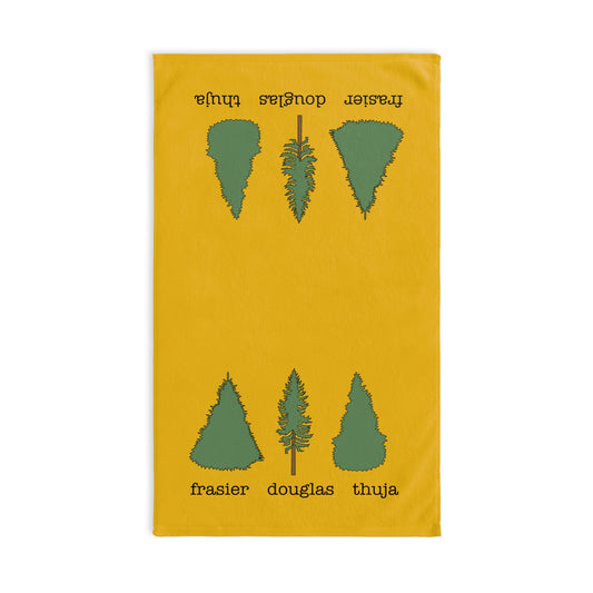 Slightly Subtle Rustic Tree Hand Towel, FDT Frasier Douglas Thuja Kitchen Towel, Nature Lover Gift, Farmhouse Decor, Holiday Hostess Gift