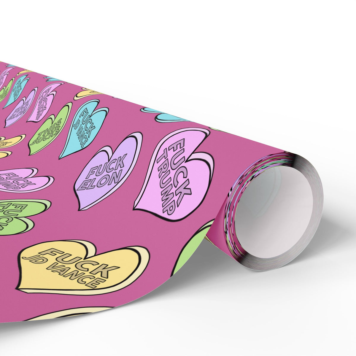 Slightly Subtle Conversation Hearts Wrapping Papers FDT
