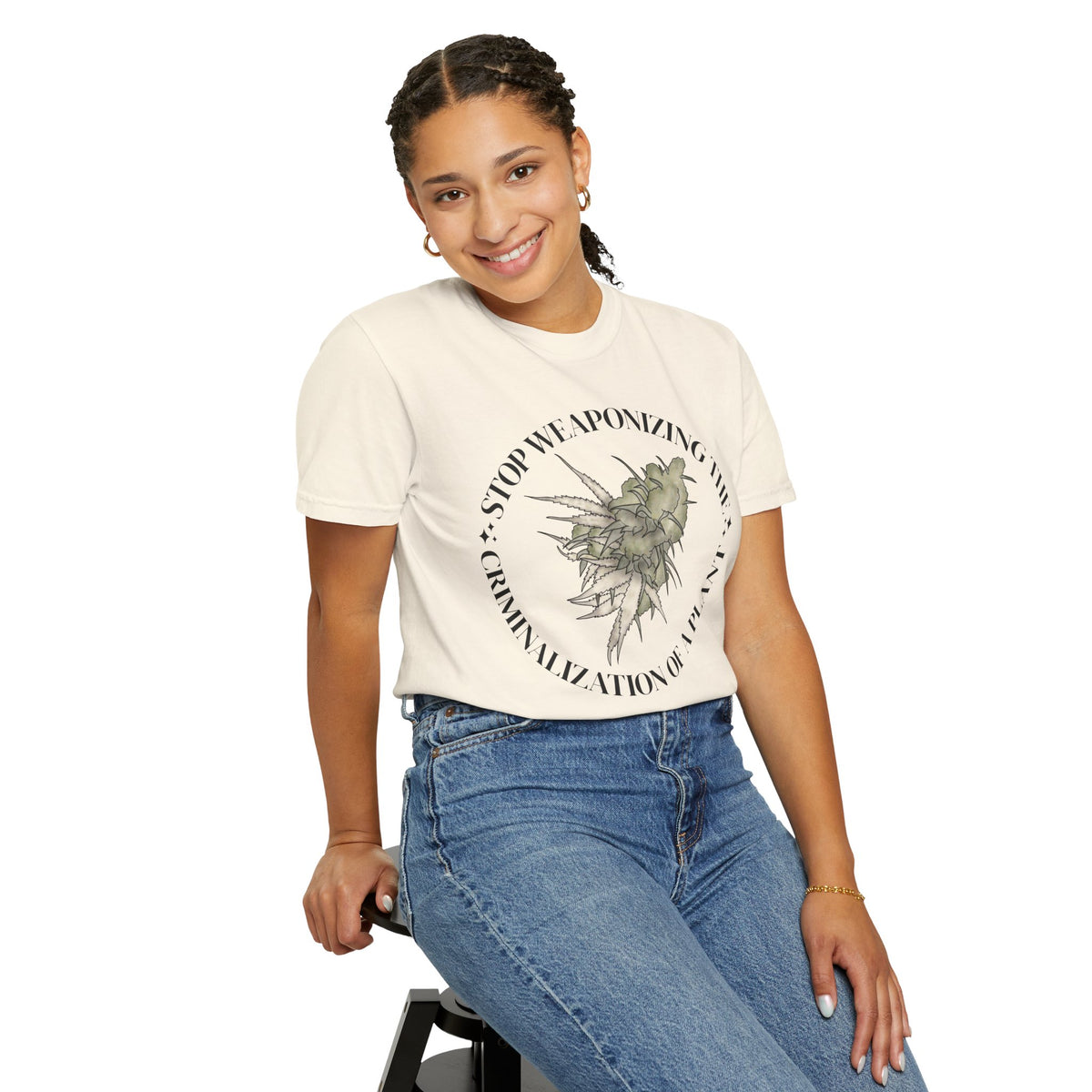 Stop Weaponizing the Criminalization of a plant Floral Graphic Tee