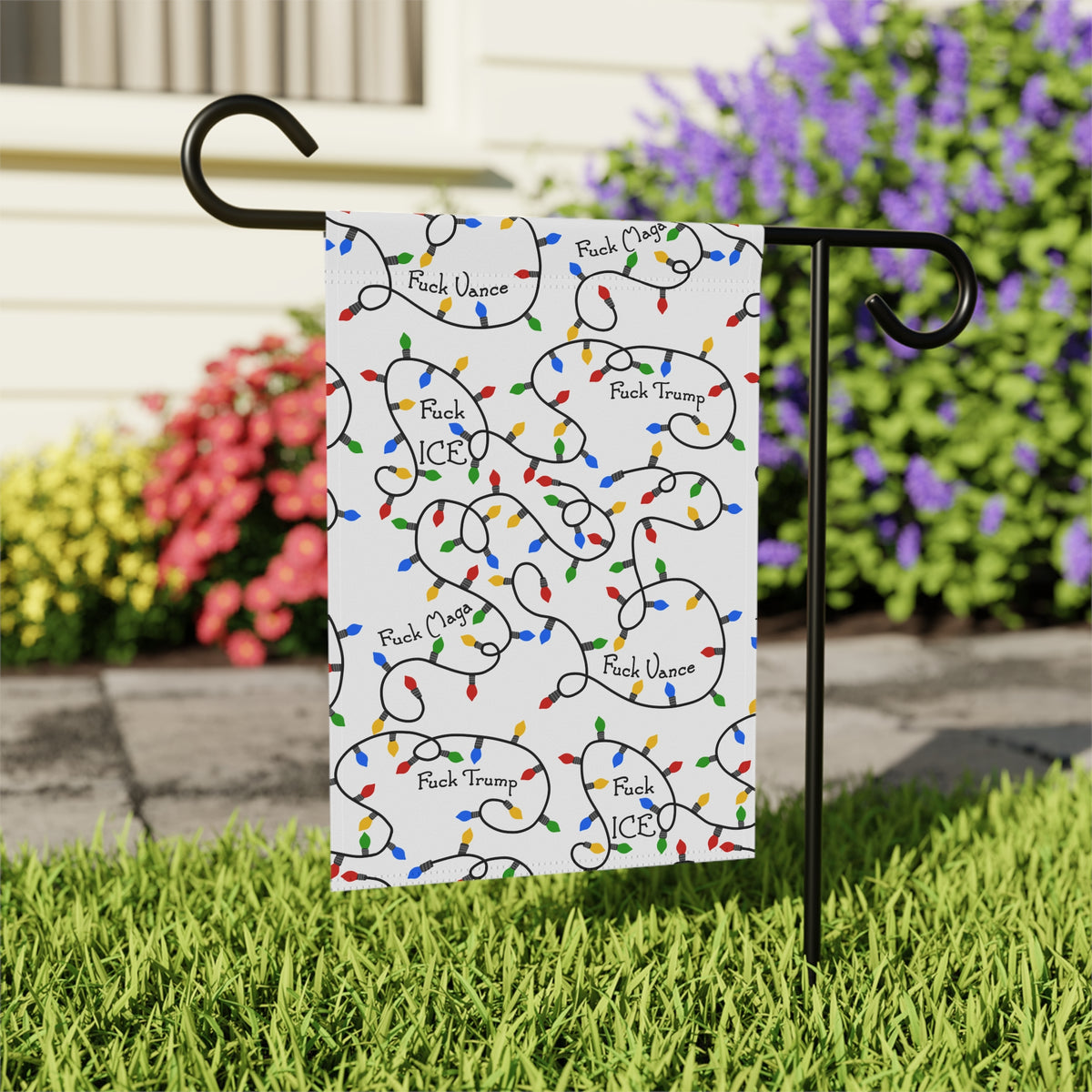 FDT Political Christmas Lights Garden Flag