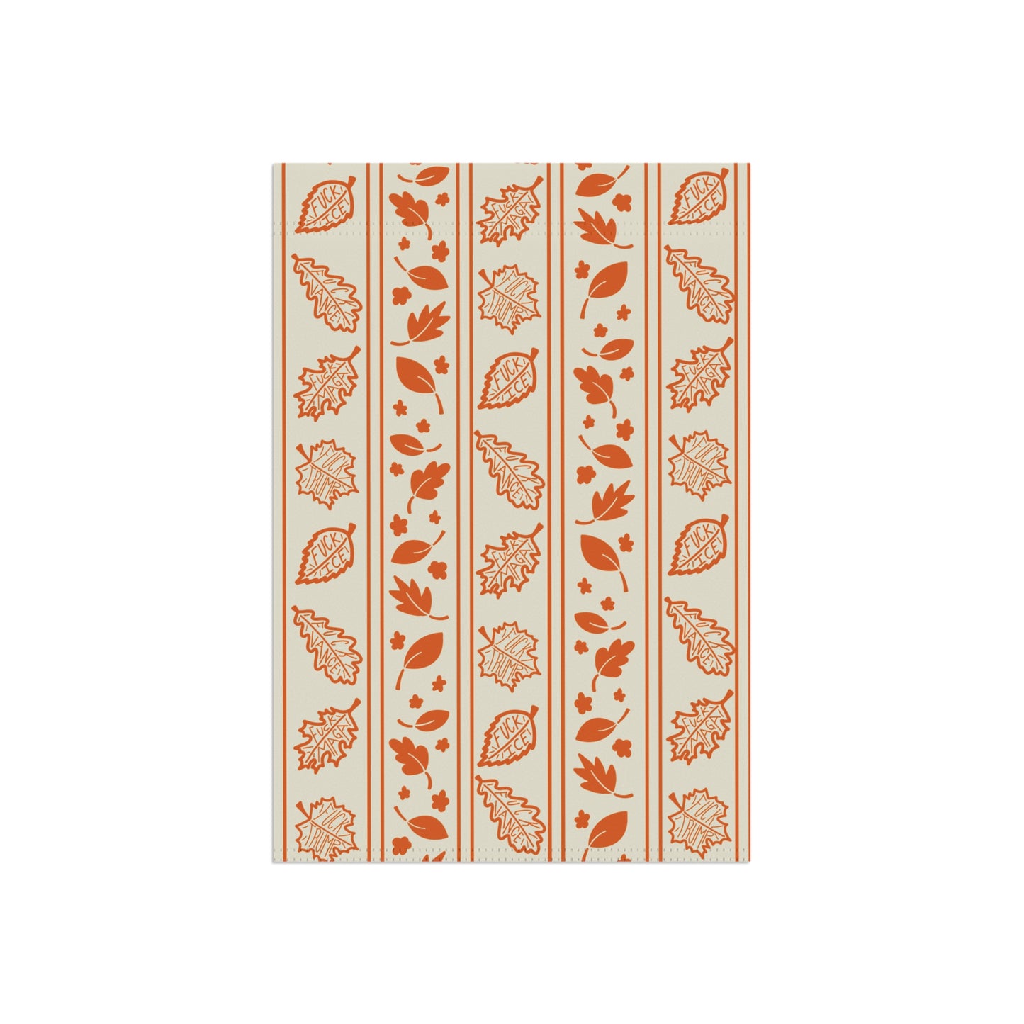 Autumn Leaf Stripe Garden Flag Fall Porch & Yard Banner