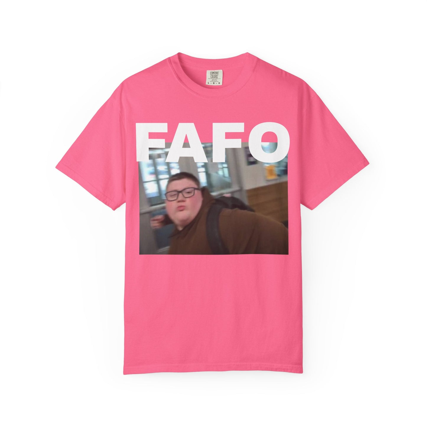 FAFO Okay Kid meme photo T-shirt | FAFO graphic tee