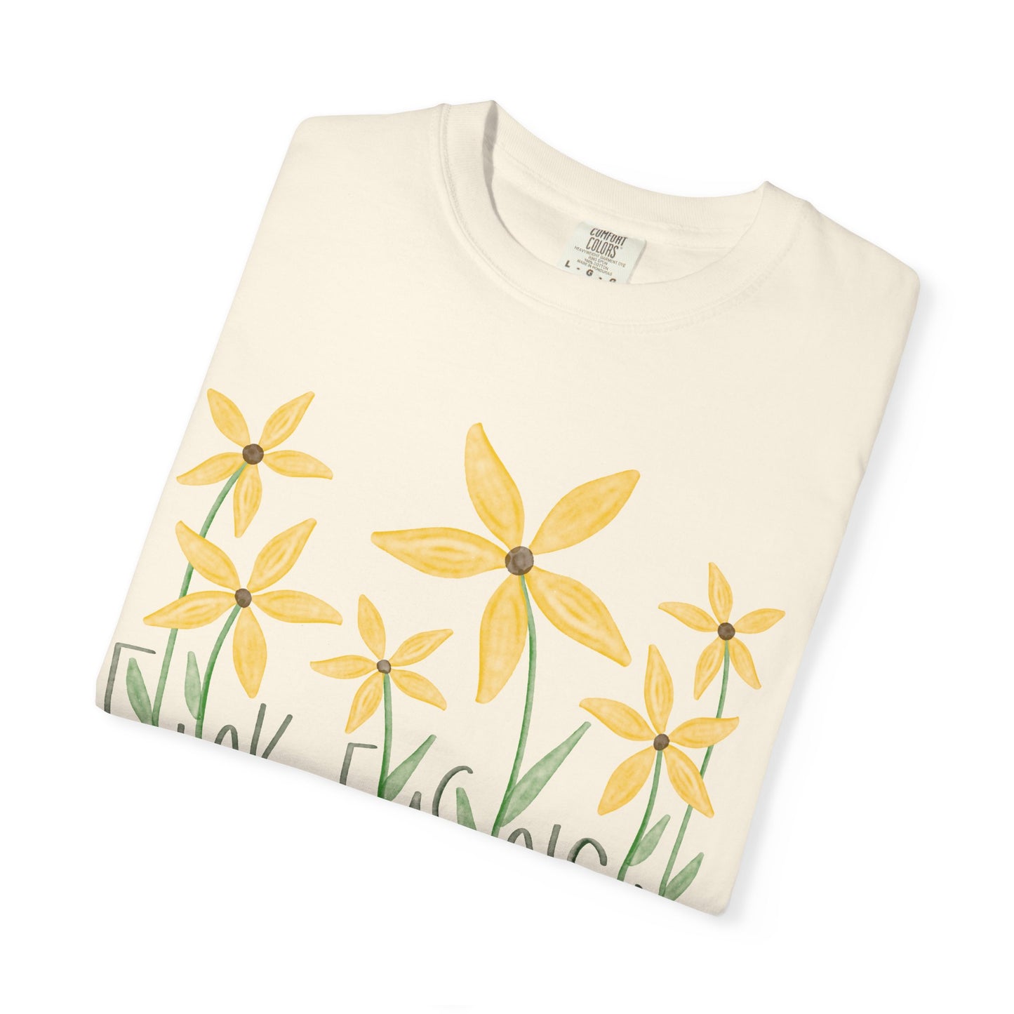 Slightly Subtle Black Eyed Susan T-Shirt | Yellow Floral Comfort Colors Tee