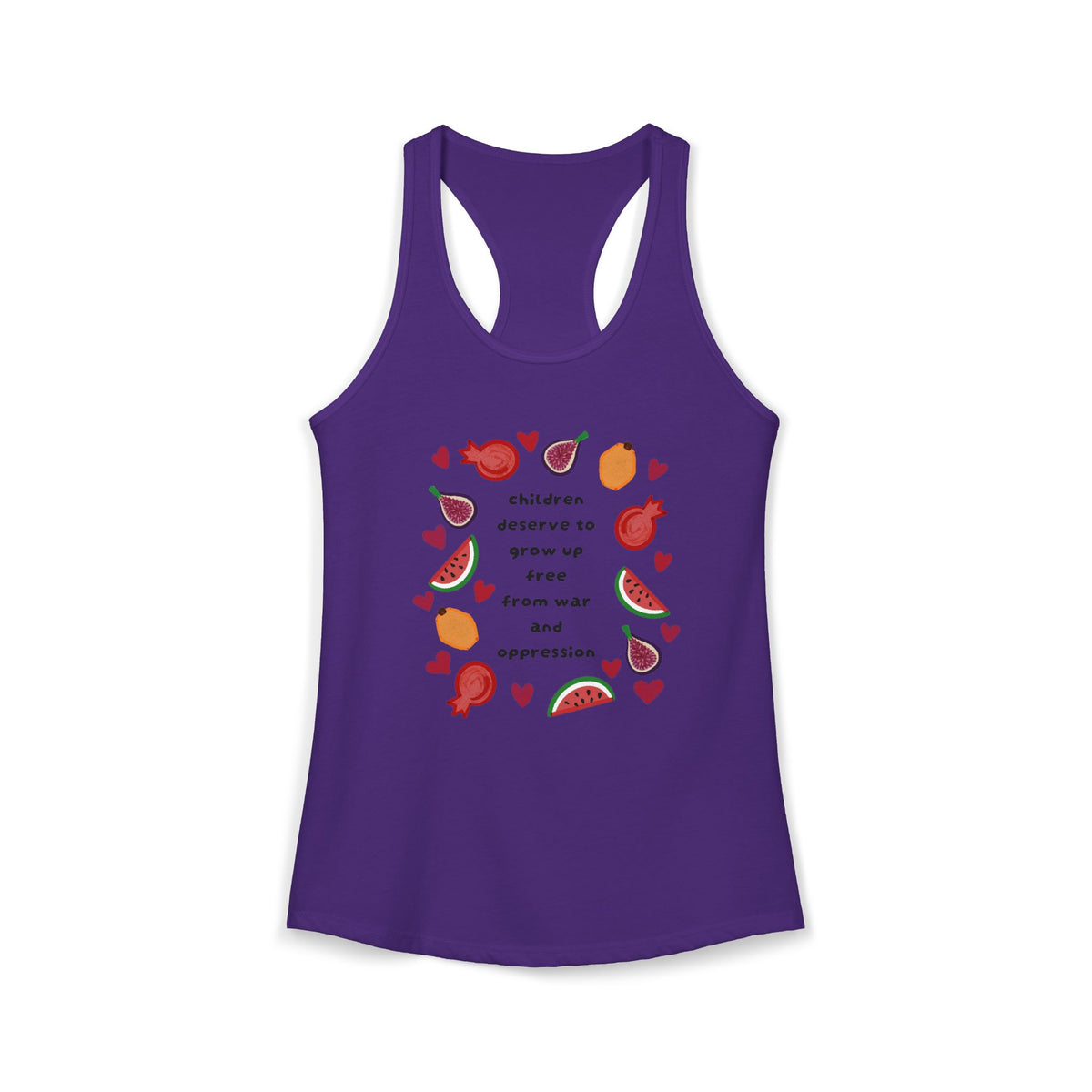 Women's Ideal Racerback Tank children deserve to grow up free from war and oppression