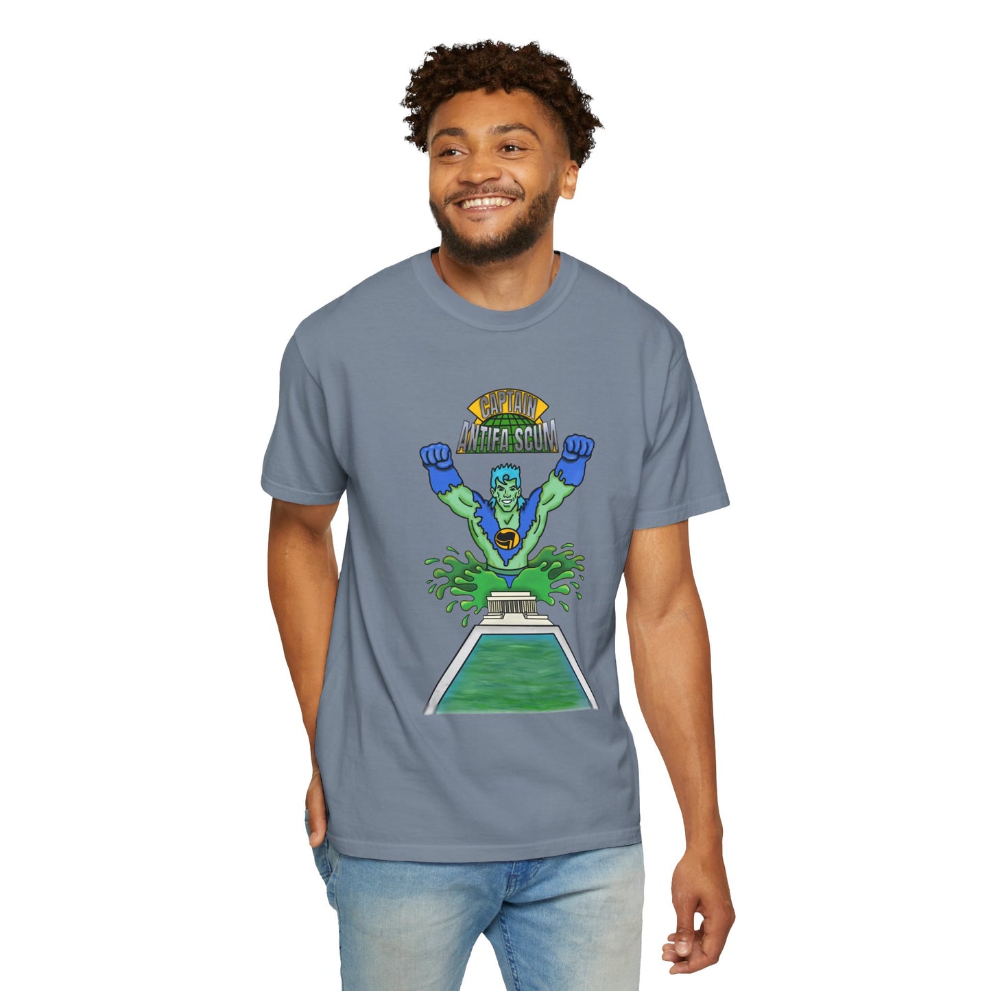 Captain Antifa Scum Reflecting Pool Algae Shirt