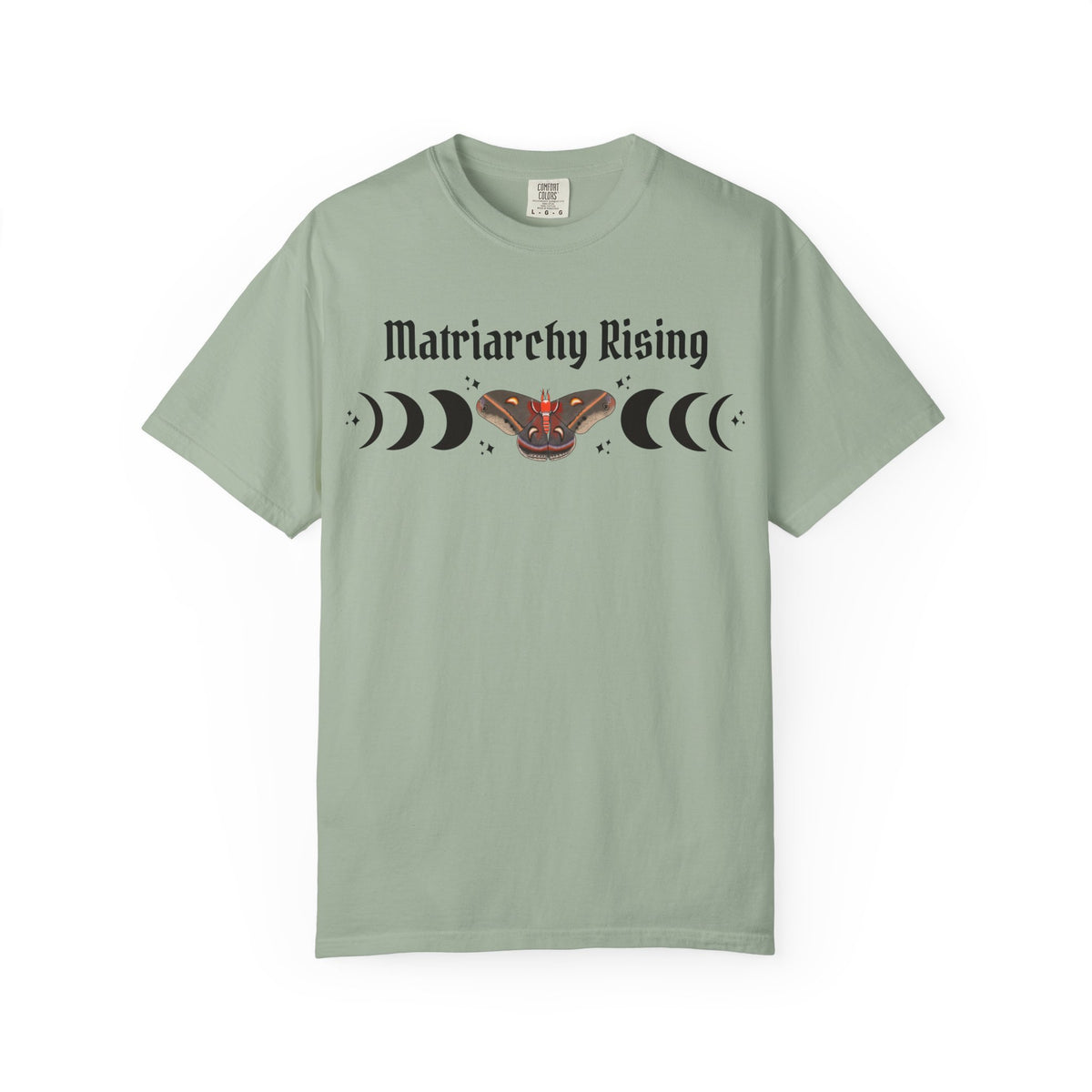 Matriarchy Rising Tee Moon Phases & Moth Feminist Graphic T-Shirt