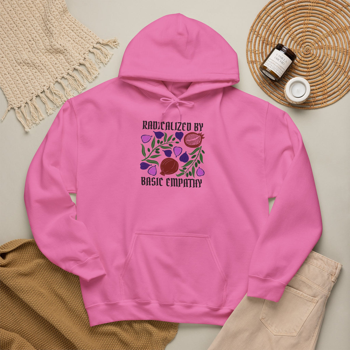 Radicalized by Basic Empathy Floral Hoodie