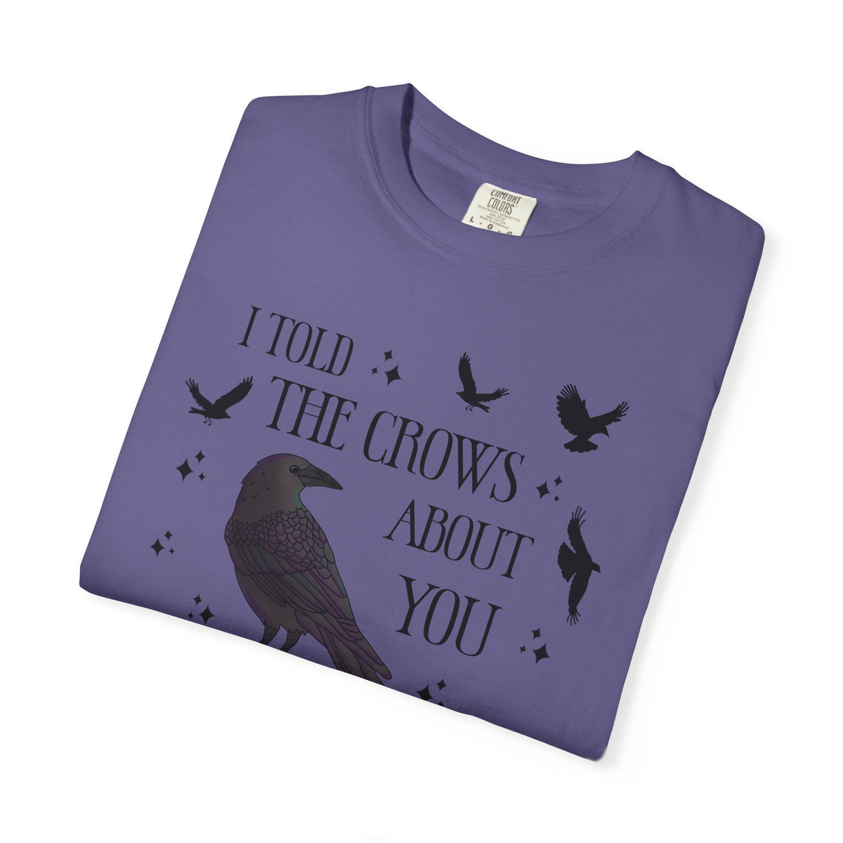 I Told The Crows About You Witchy Crow Raven Graphic Tee