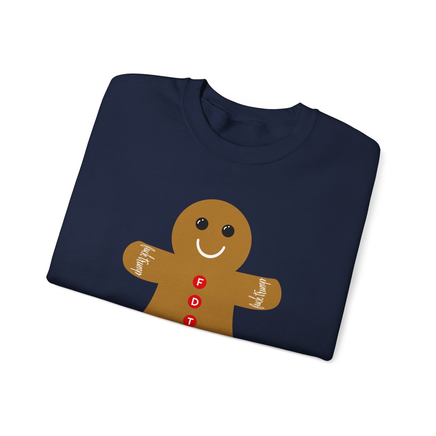 Slightly Subtle Gingerbread Man Crewneck Sweatshirt, FDT Cozy Christmas Gift, Holiday Sweater, Festive Apparel, Winter Wardrobe