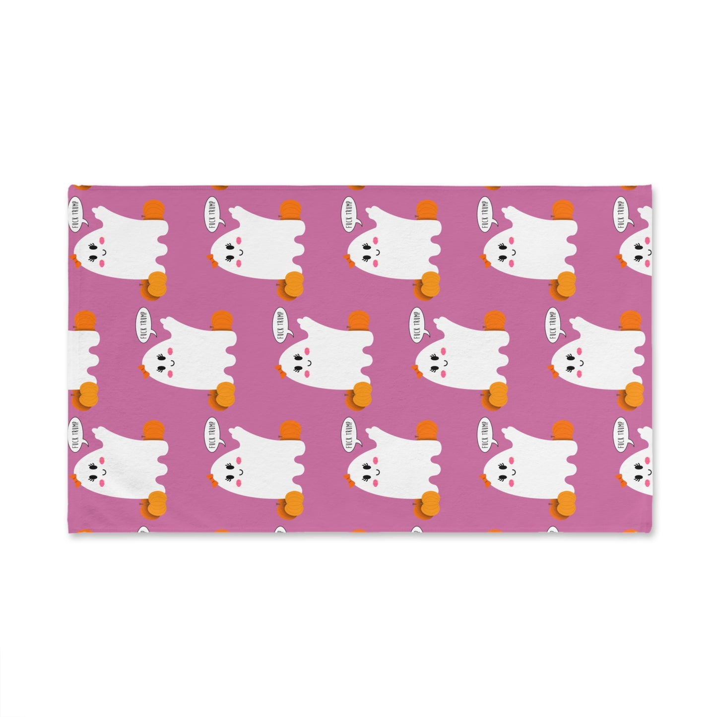 Slightly Subtle Ghost Hand Towel, Cute Sweet Ghost Design, Halloween Pink Kitchen Towel, Holiday Decor, Autumn Gift, Spooky Home Accent