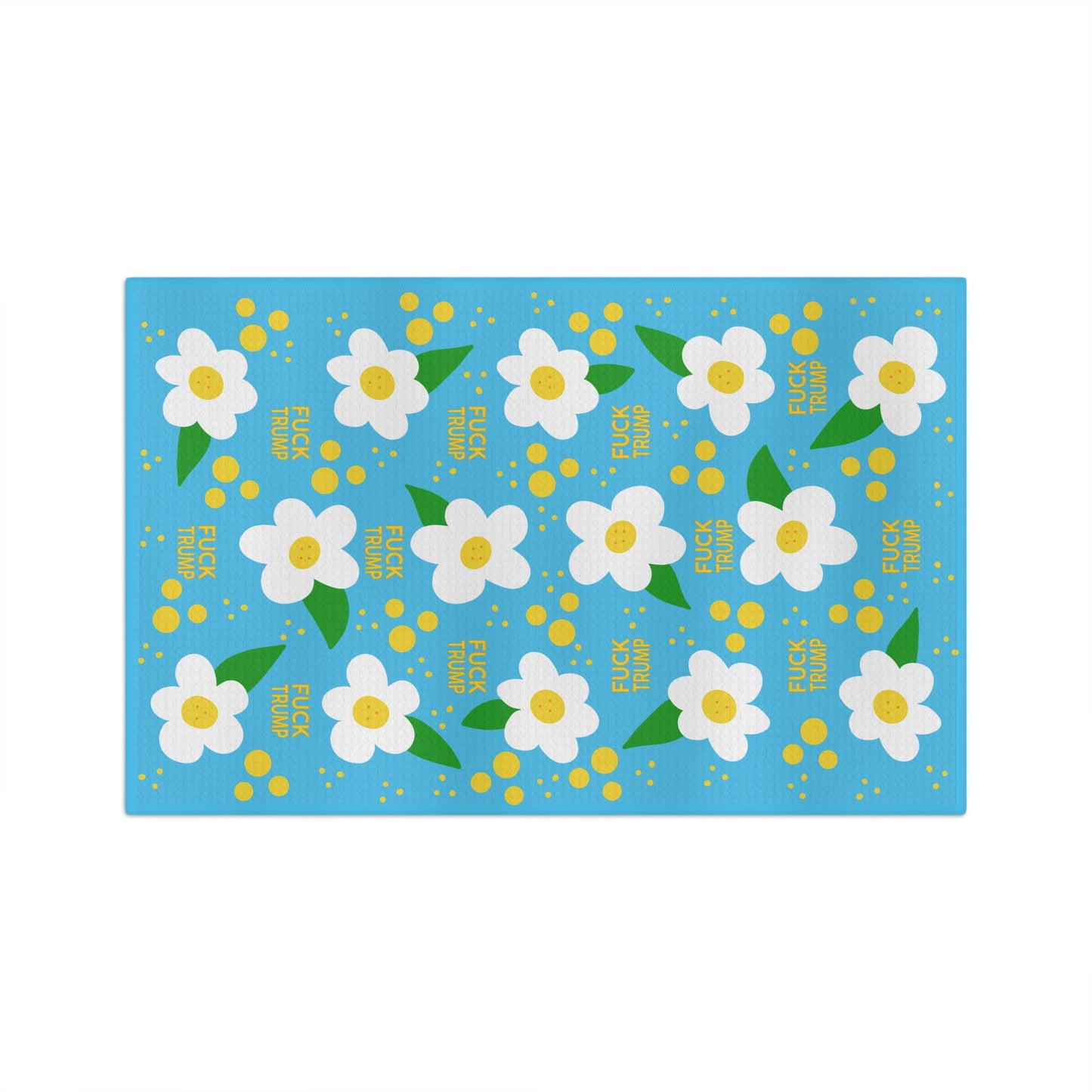 Blue Daisy Tea Towel FDT Political Kitchen Towel